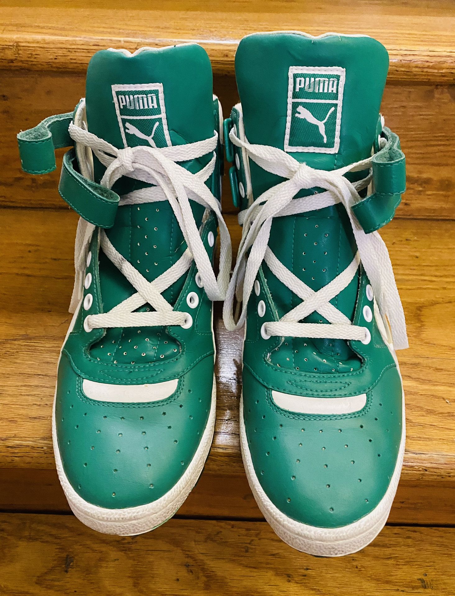 Men’s Puma Green & White High Top Sneaker
