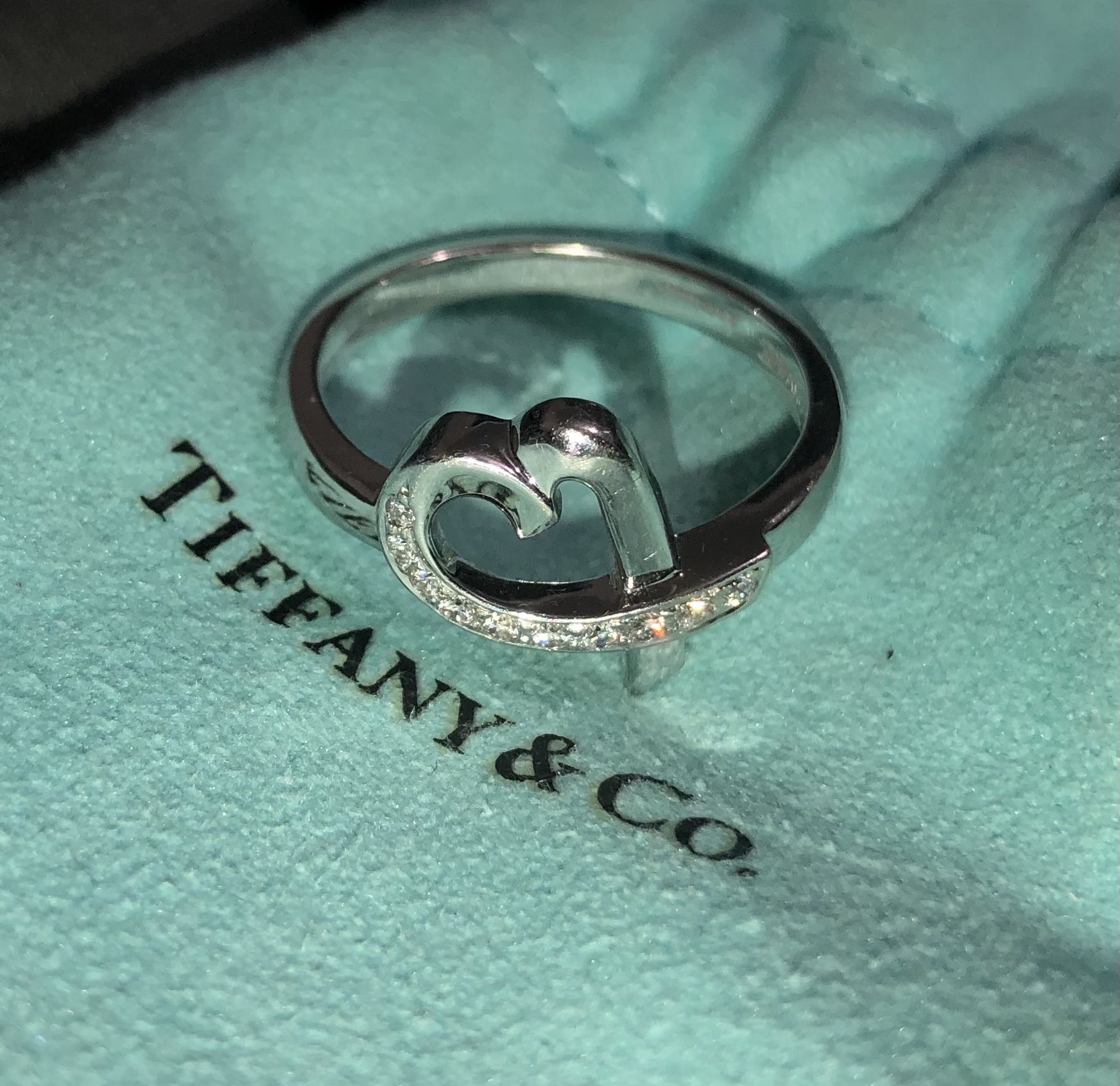 Tiffany & Co. Diamond Heart Ring size 9