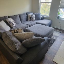 Sectional Couch + Ottoman