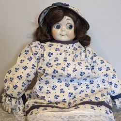 Shifty Eyed Doll. Vintage. Porcelain Face. My Buddy/Chucky's Older Sister? Possibly German?