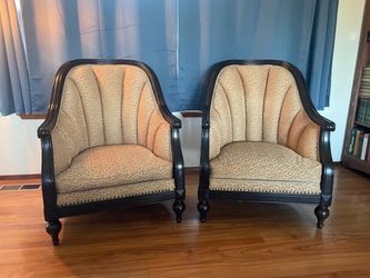 Leopard Patterned Upholstered Chairs