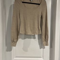 Woman’s Wool Blend Long Sleeve Square Neck Tunic Tops Fall Winter Clothes 