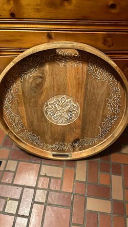 Large Wood Tray Pier 1 