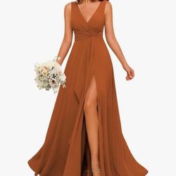 Burnt Orange Bridesmaid Dresses 
