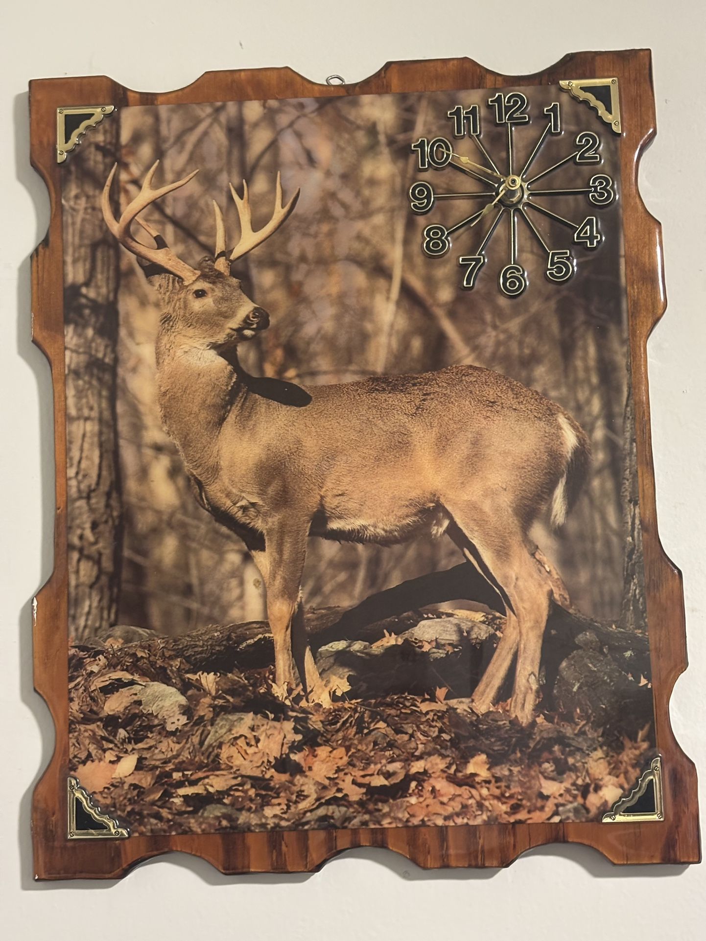 Rustic Deer Wall Clock 
