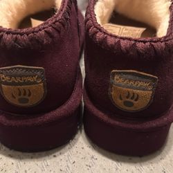 Purple Bear Paw Slip On Size 8 1/2