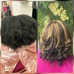 Hair Color And Silk Press