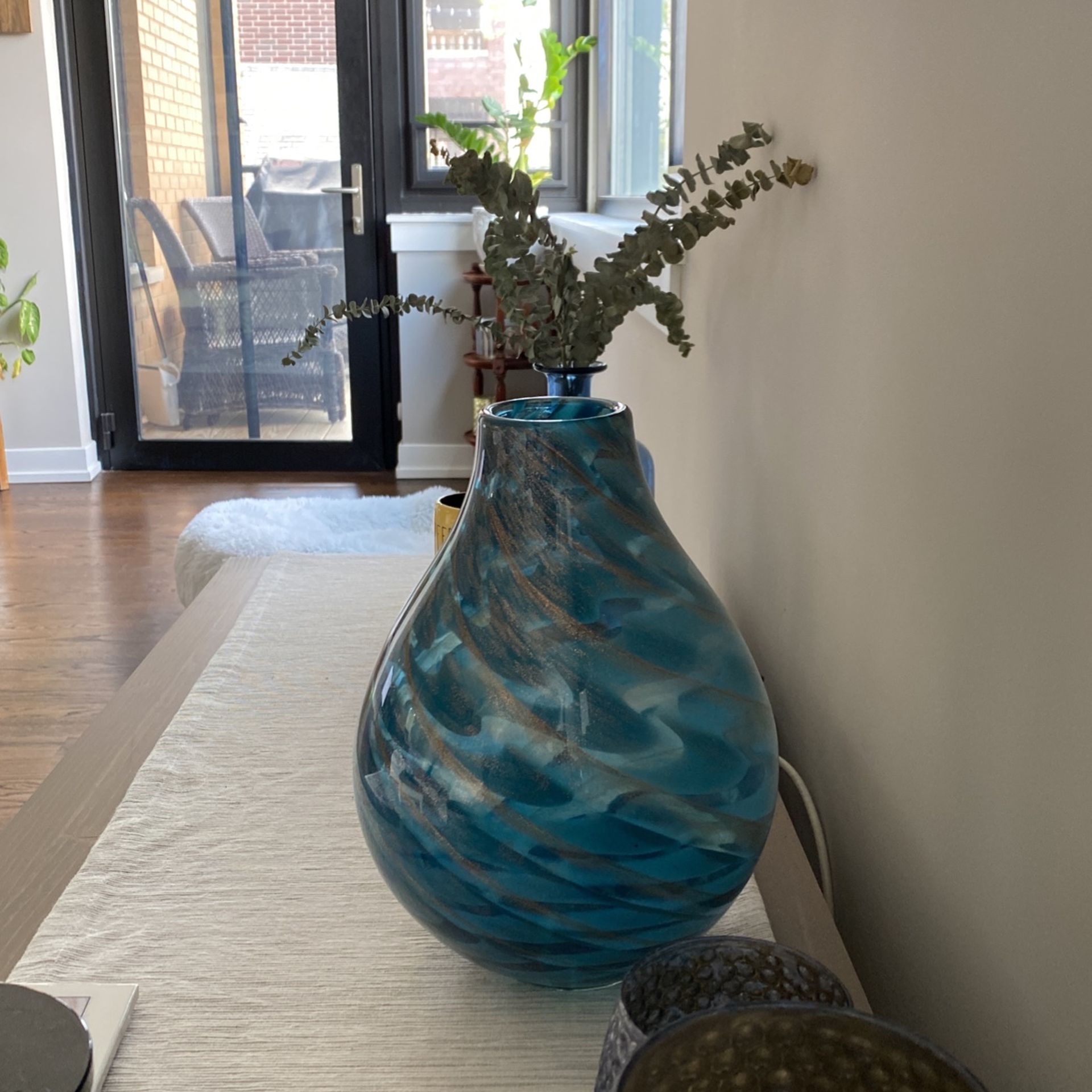 Lenox Seaview Swirl Bottle Vase