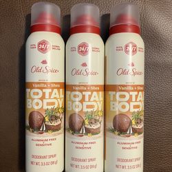 Old Spice Vanilla & Shea Total Body Deodorant Spray