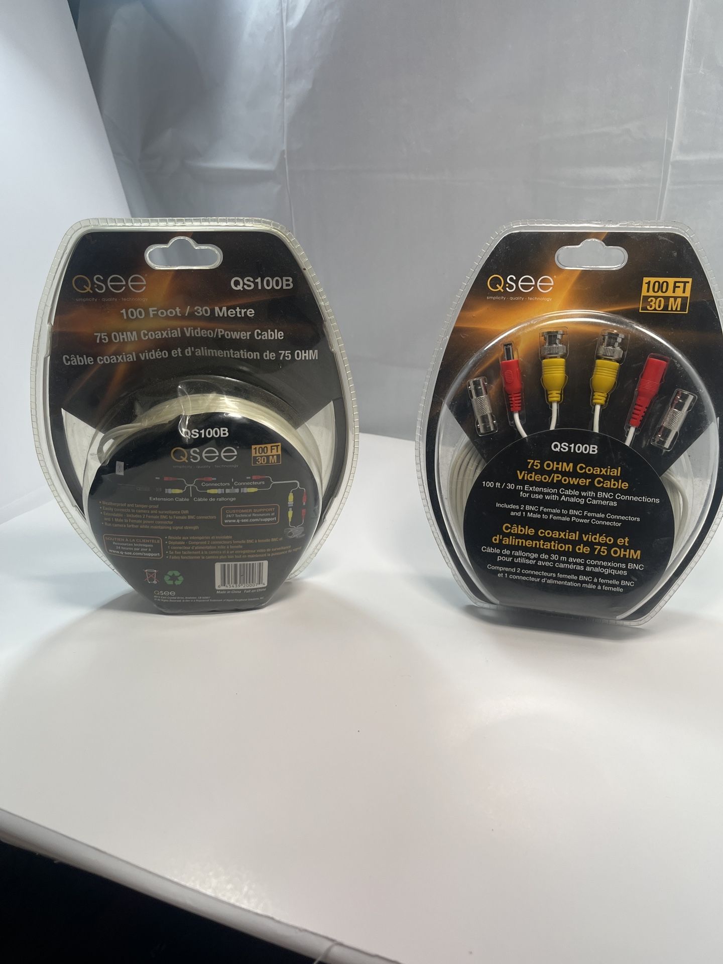 Q-See 100ft Video/Power Cable (NEW) – 2 Available