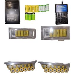 Lithium Battery Bundle with Chargers – Lightly Used – Multi-Brand Compatible