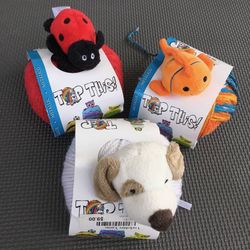 Lot of 3 DMC Top This! Child Kid Hat Yarn. Topper, Pattern