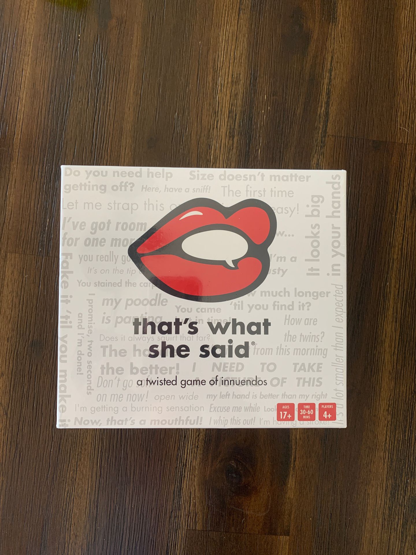 “That’s what she said” board game