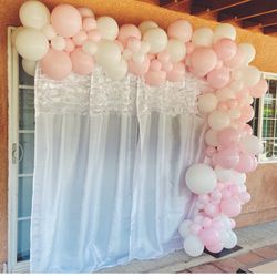 Pink And White Balloongarland