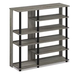 HOMLUX 6 Tier Shoe Rack, French Oak Shelf 