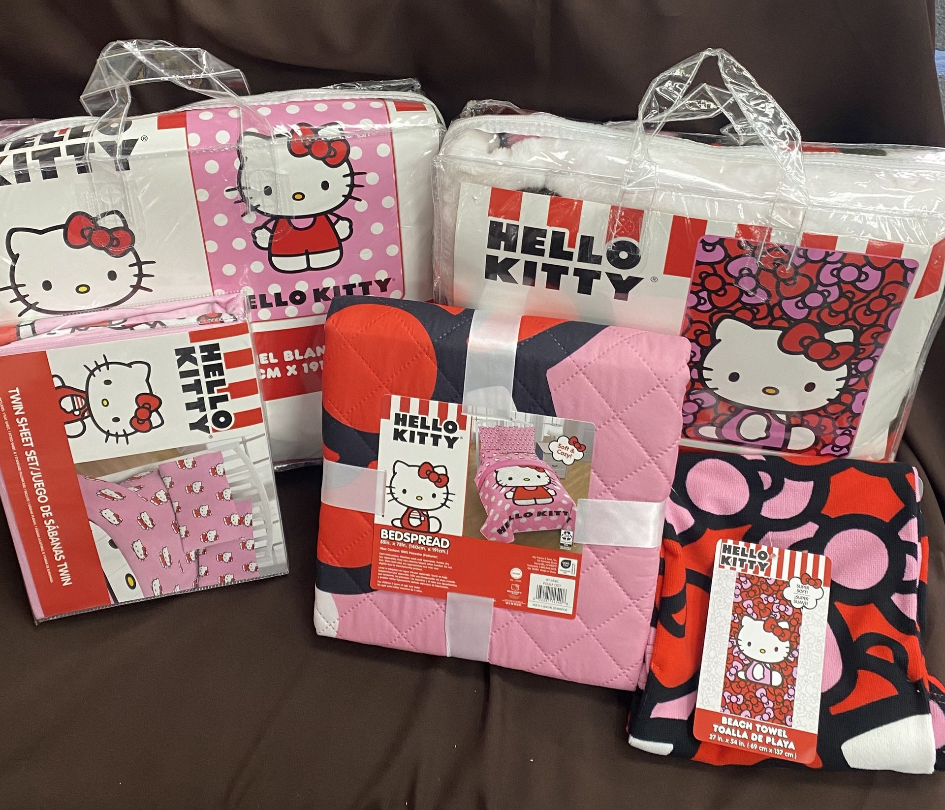 Hello Kitty Sheets Blankets Beach Towels Bedspreads 