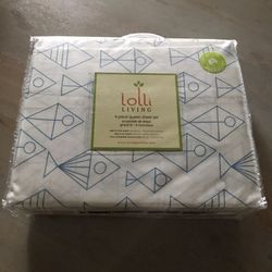 Lolli Living School of Fishes Queen Sheet Set *New*