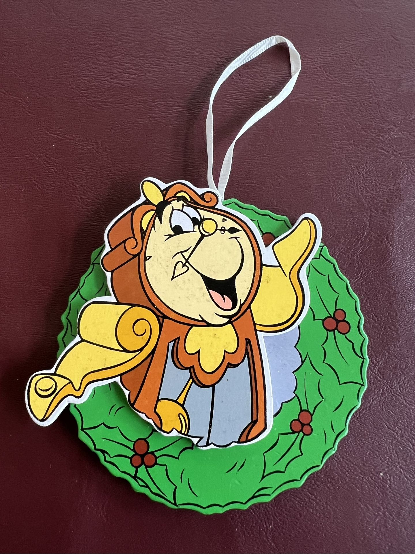 Disney Kurt Adler Ornaments Beauty and the Beast COGSWORTH wooden ornament
