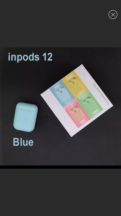 NWT i12 Wireless Earphones Bluetooth 5.0 Stereo blue