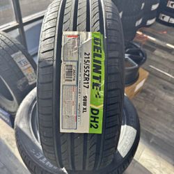 215-55-17 Delinte DH2 A/S 98W Brand new 4 tires Free Mount Balance installation 215/55/17 llantas