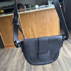 Black Leather Crossbody Bag