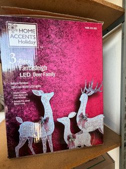 Home Accents Holiday 3-Piece LED Deer Family
