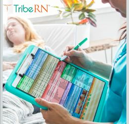 TribeRN Nurse Clipboard with Reference Sheets