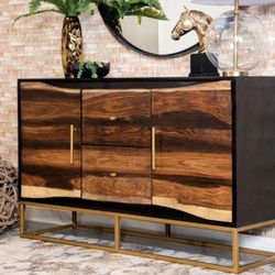 BUFFET WOOD BROWN BLACK