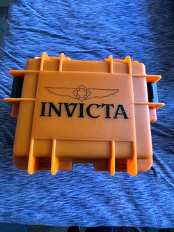 Invicta Orange Watch Storage Case & 3 Watched