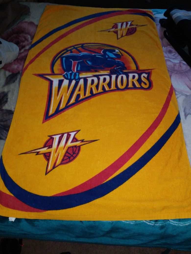Warriors beach towel