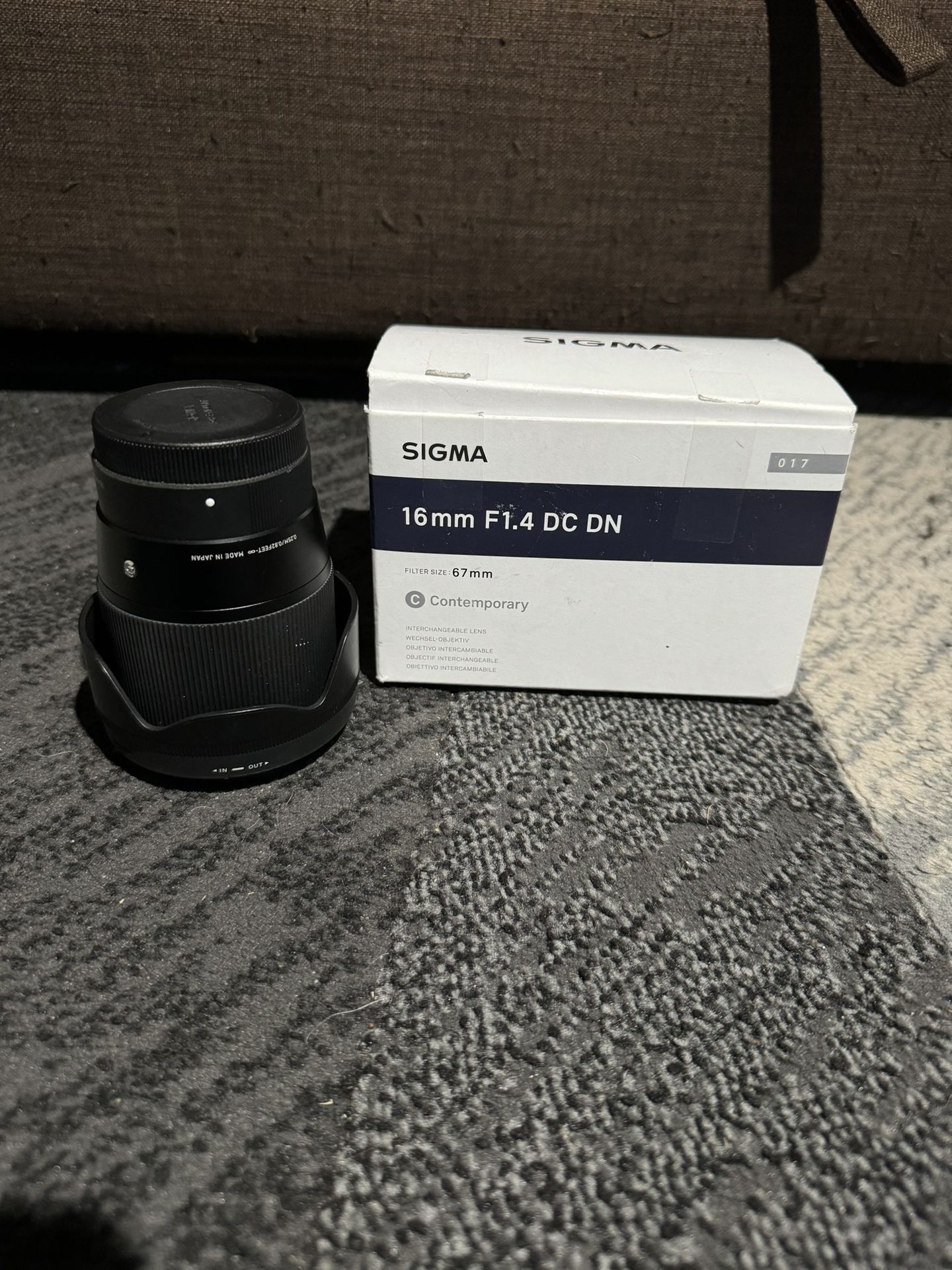 Sigma 16mm f/1.4 Contemporary DC DN Prime Lens  E-mount