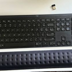 Logitech Wireless Keyboard + Wrist Rest (USB Receiver Included)
