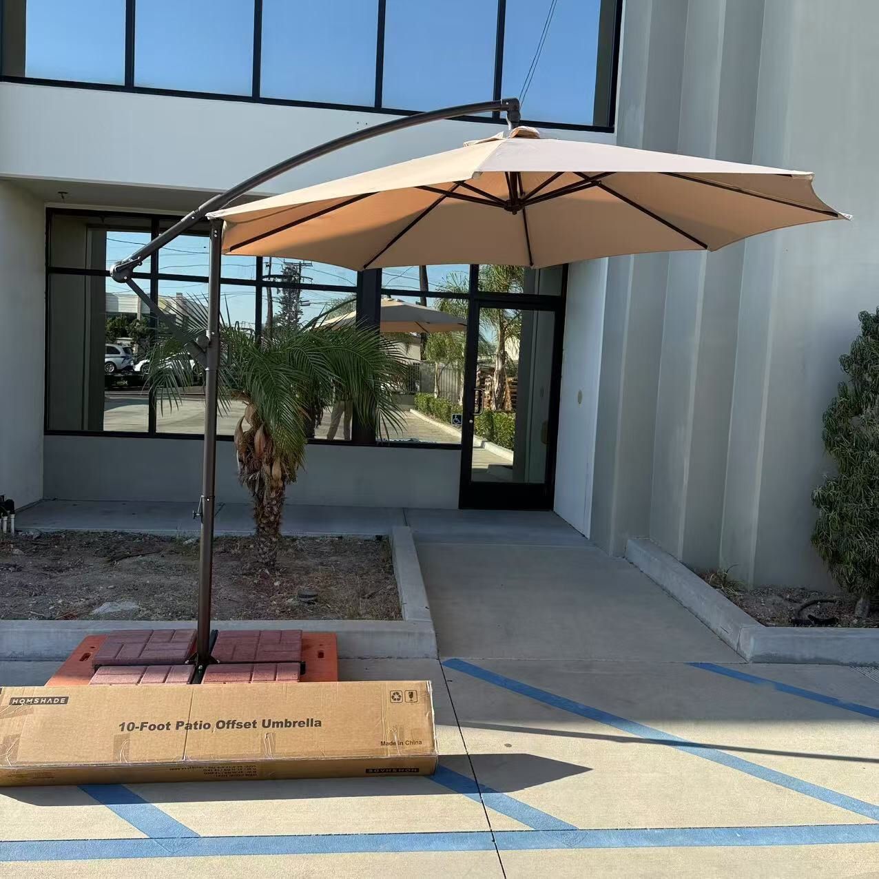 grand patio napoli deluxe 12 ft curvy aluminum offset umbrella 11FT Cantilever Patio with Base providing optimal shade at Burton Feelgood Smalls Flying Grandeur:8.5 B3 Customs