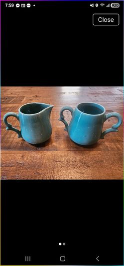 Unmarked Vintage Creamer and Sugar Bowl