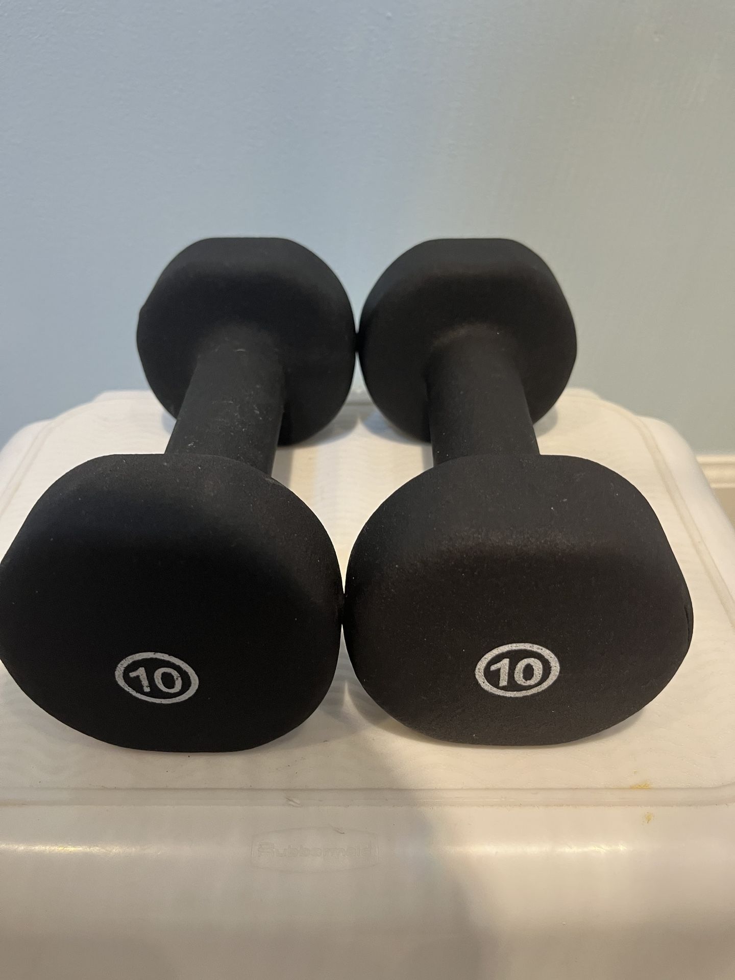10lb. Pair Neoprene Coated Hex Dumbbells
