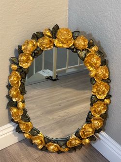 Flower Oval mirror