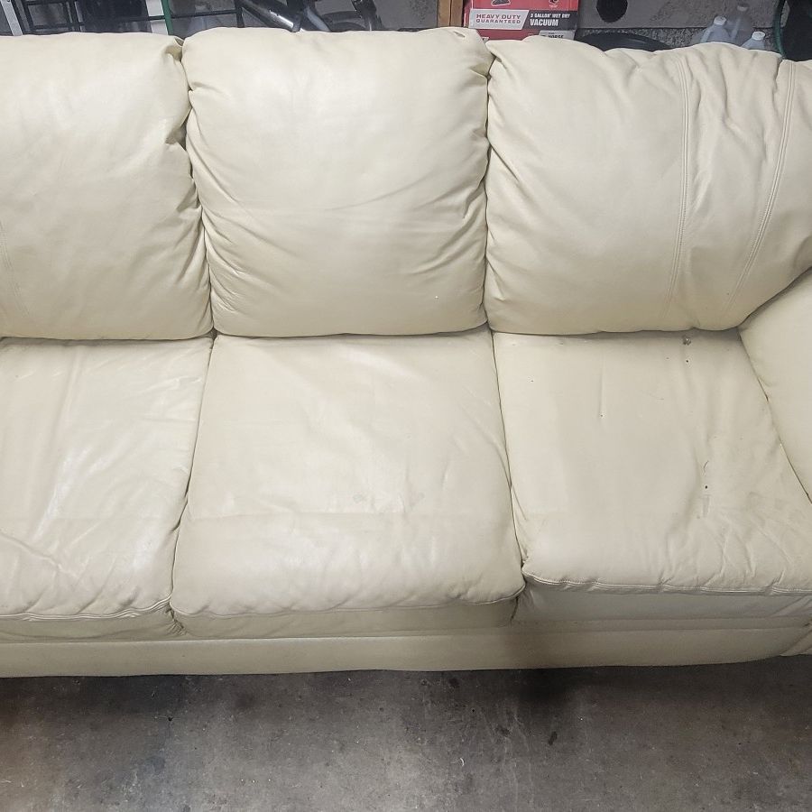Tan Leather Couch (Free)