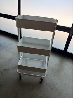 White Rolling Cart