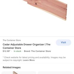 Cedar Adjustable Drawer Dividers