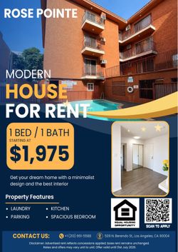 1975 1 bed 1 bath Rose Pointe Apartments