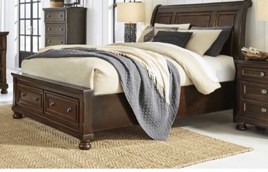 Mahogany queen bed set