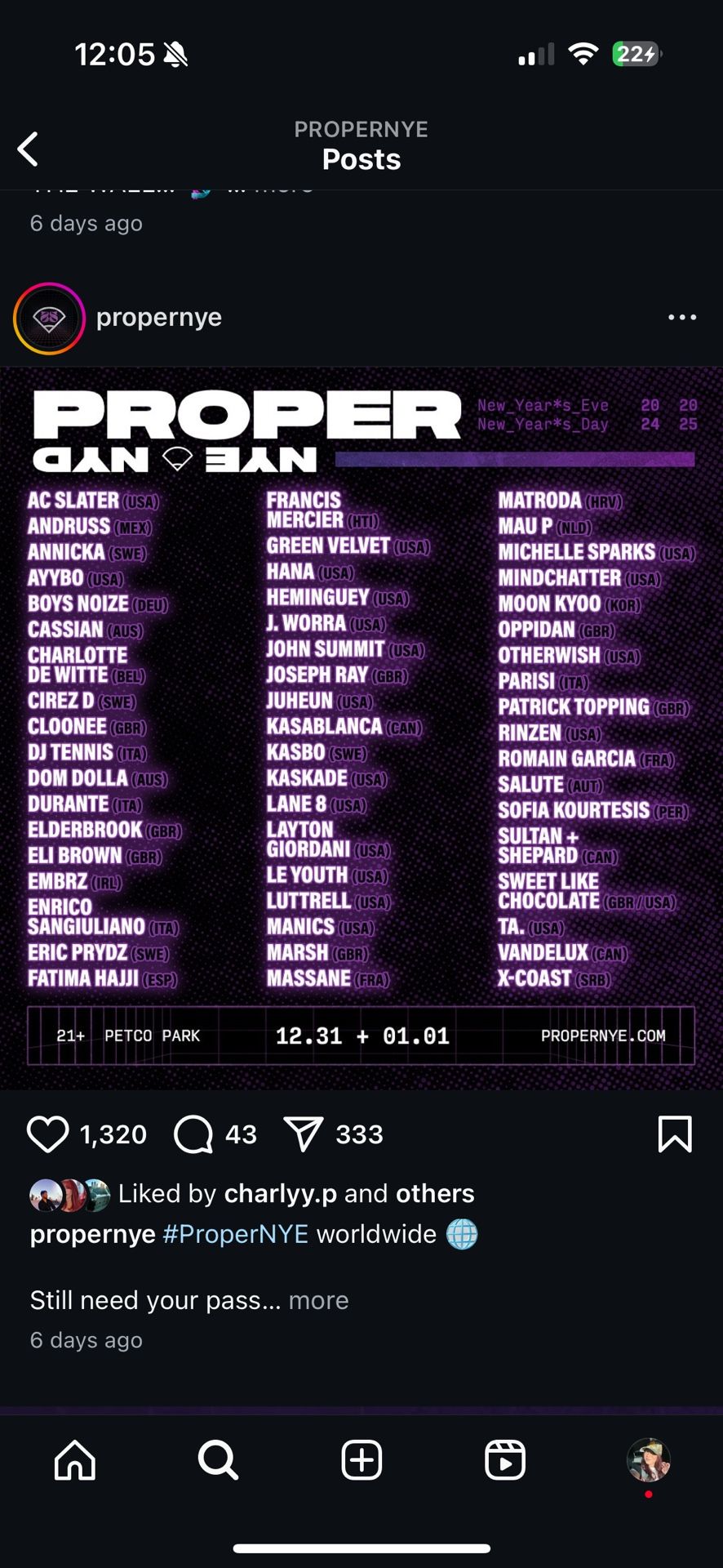 PROPER DAY 2 ticket 1/1/25