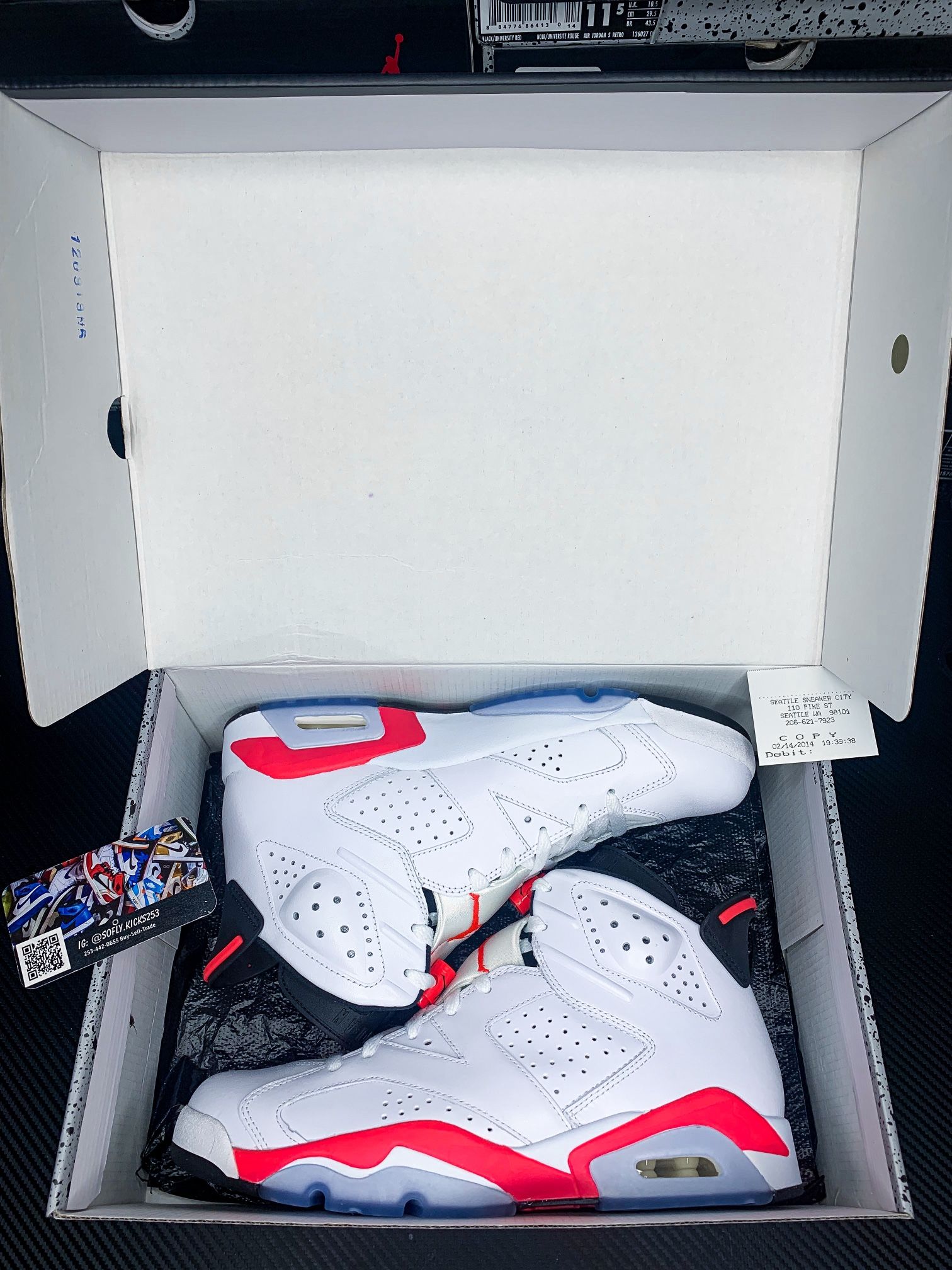 Jordan 6 White Infrared Size 10