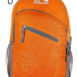 Outlander Packable Handy Lightweight Travel Hiking Backpack Daypack-Orange-L