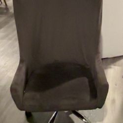 Grey Office Vanity Rolling Chair