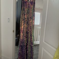 Multi color prom dress