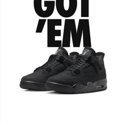 Jordan Retro 4 Black Cats (2025) (8.5 Men)