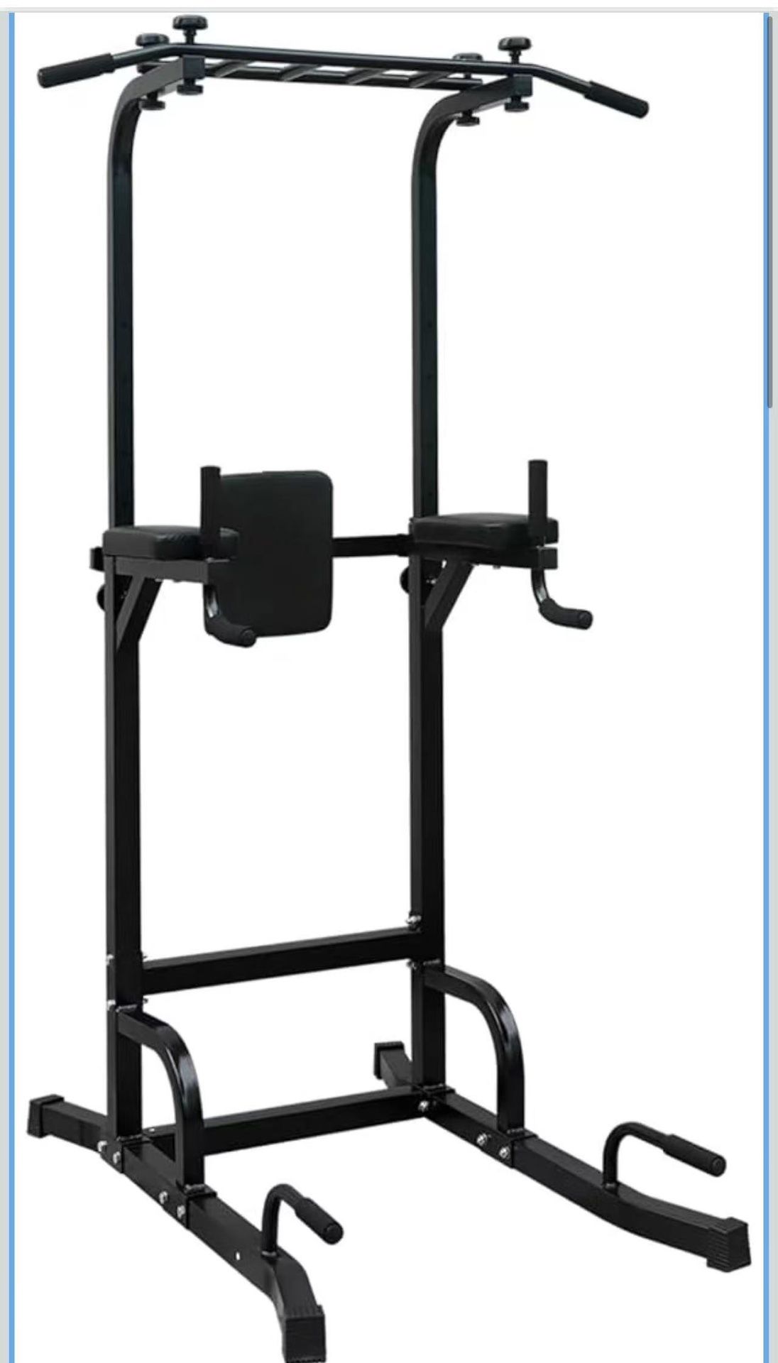 Power Tower Pull Up Bar Station,Height Adjustable Multi-Function Dip Station for Home Gym Strength Training Fitness Workout Equipment $ 80