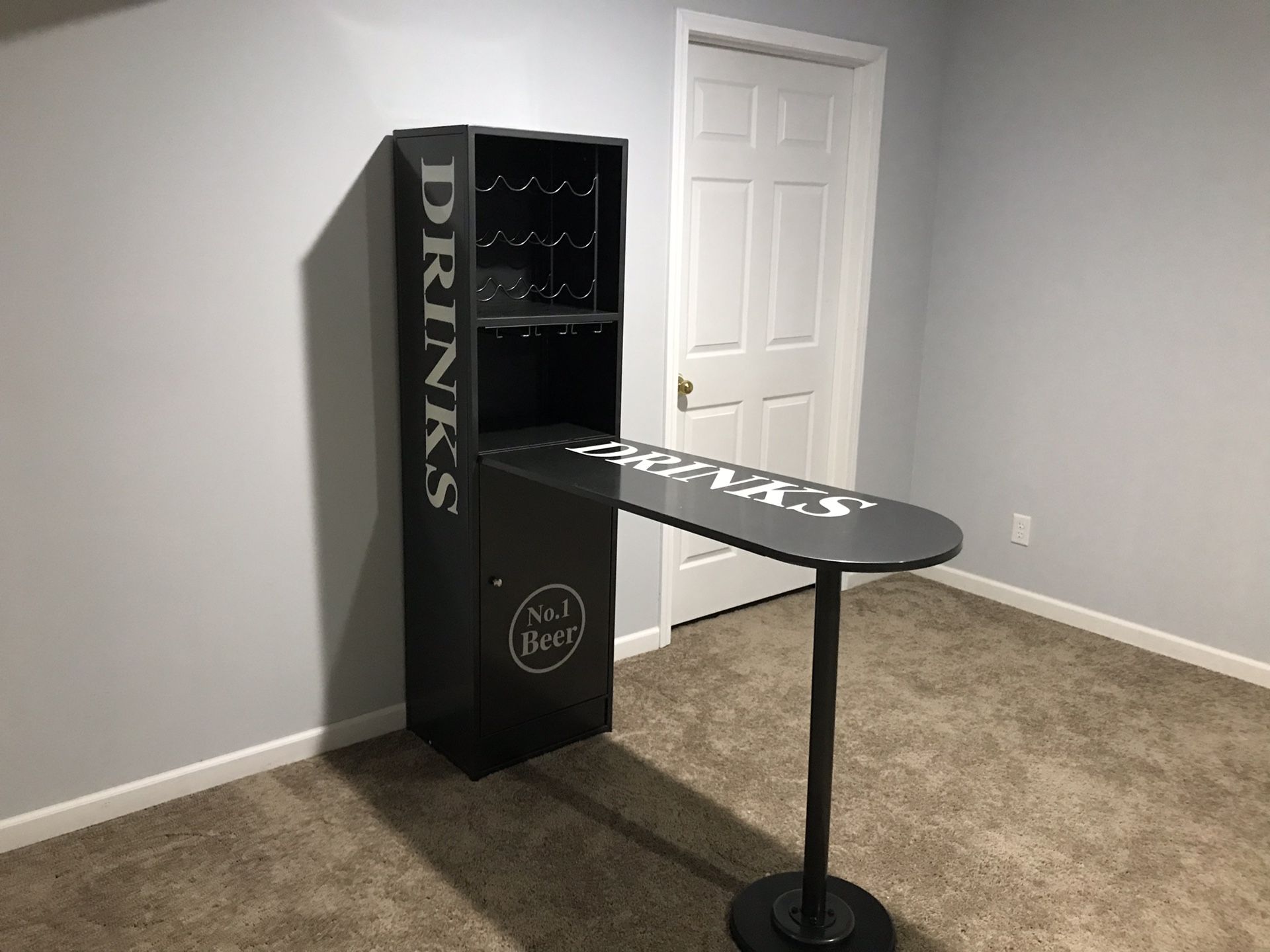 Bar table / wine/ beer display storage combo