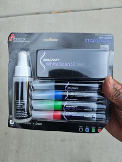 SKILCRAFT Dry Erase Starter Kit with Board Cleaner & Eraser